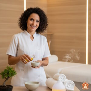 ליאת מטפלת בעיסוי שוודי בחיפה והקריות