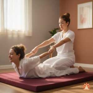 עיסוי תאילנדי - מתיחת גב ושכמות